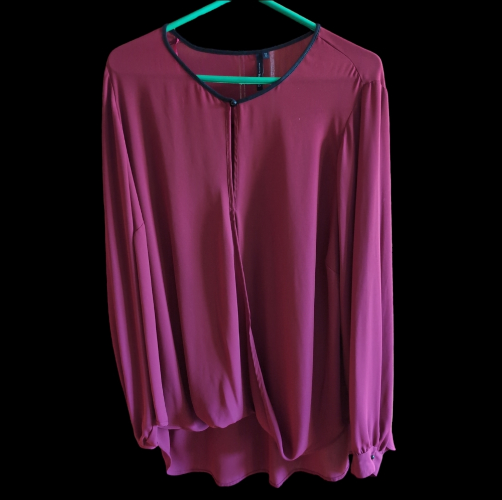 ❤️ M Studio Burgundy Blouse SZ 20